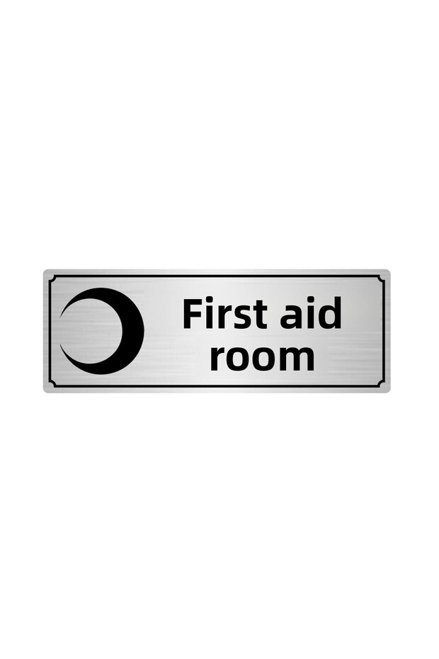 Silver First Aid Cabinet Direction Board 10 cm X 20 cm