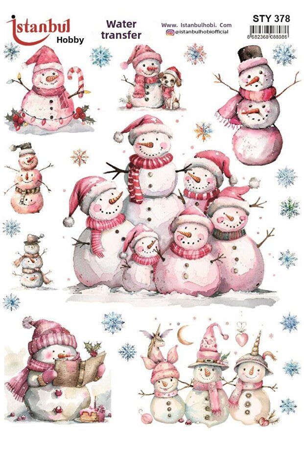 New Year's Water Transfer 25X35Cm Sty378