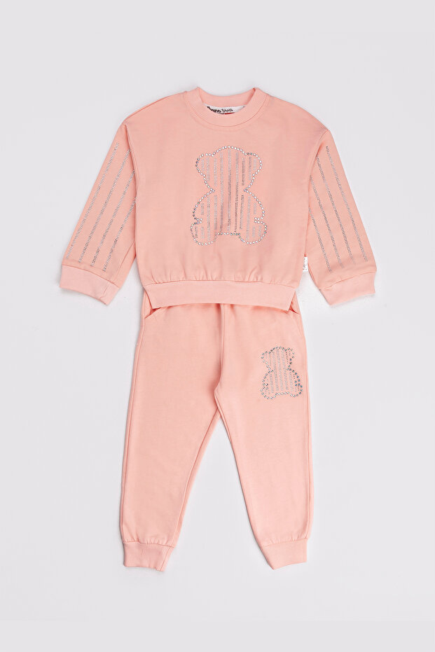 Girl's Bear Stone Printed 2-Piece Girl's Set
