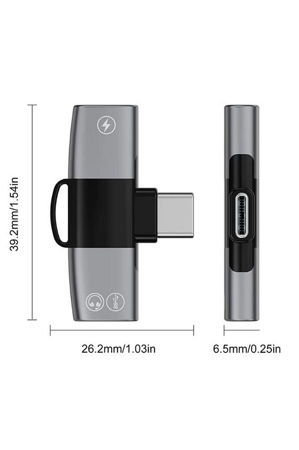 30w Hızlı Şarj Type-c To Type-c Dönüştürücü Çevirici Şarj Kulaklık Adaptörü Type-c Çoğaltıcı - 5