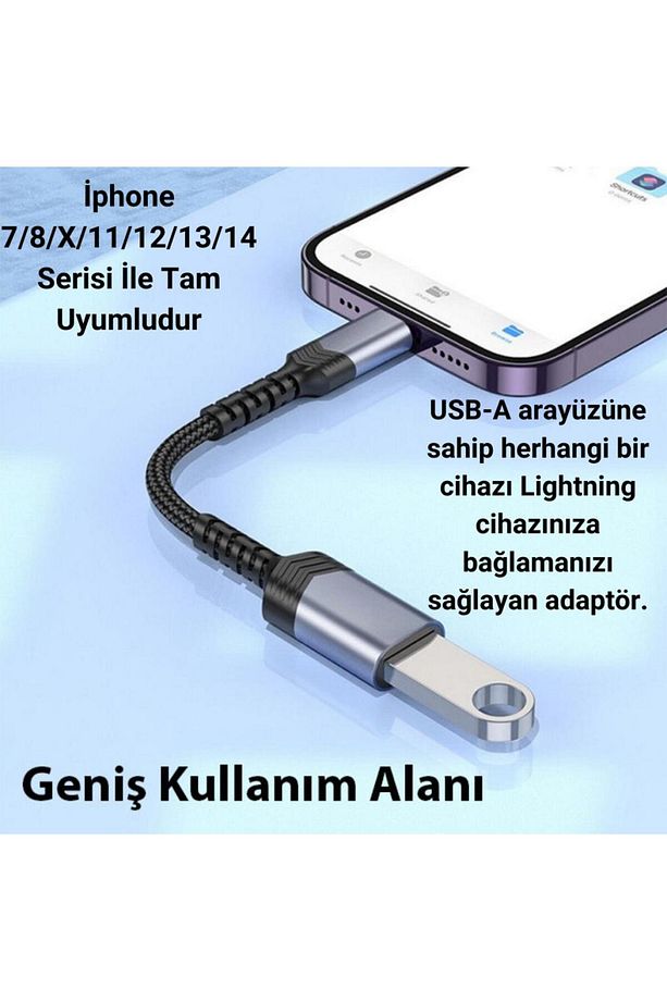 Lightning Iphone Usb Dönüştürücü Iphone Mouse Klavye Flash Disk Dönüştücü Iphone Dönüştürücü - 2