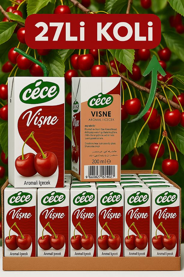 Vişne Aromalı İçecek 200 ML x 27 Adet - 6