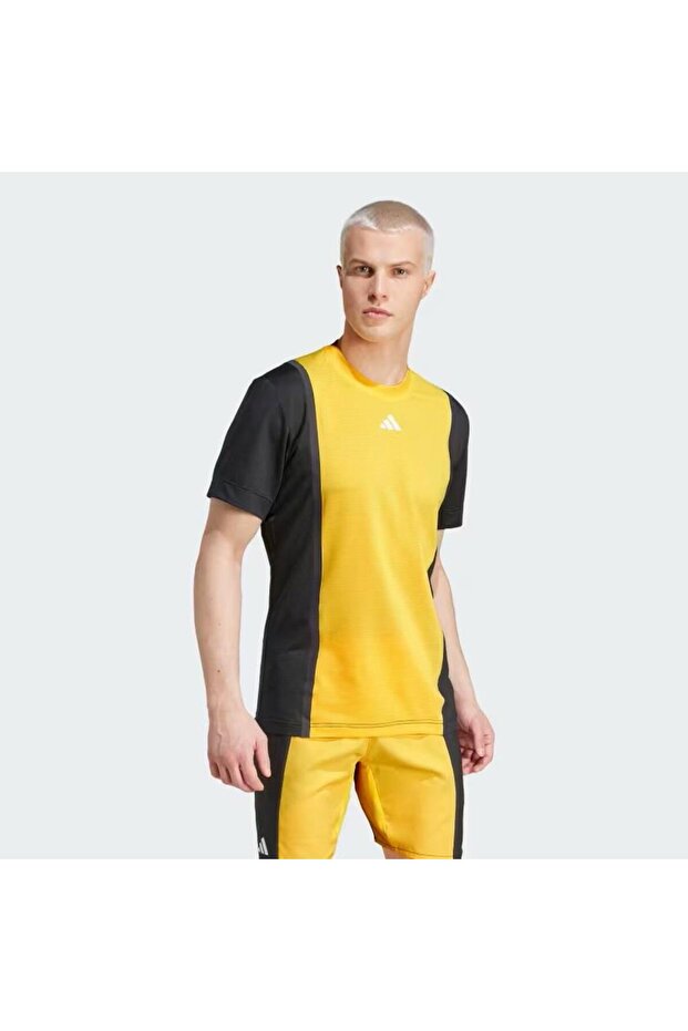IS8972 Tennis Heat.Rdy Pro Freelift 3d Rib Erkek Sarı Tişört - 3