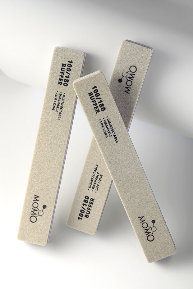 مبرد علوي للأظافر 100/180 رمادي مستطيل - 5