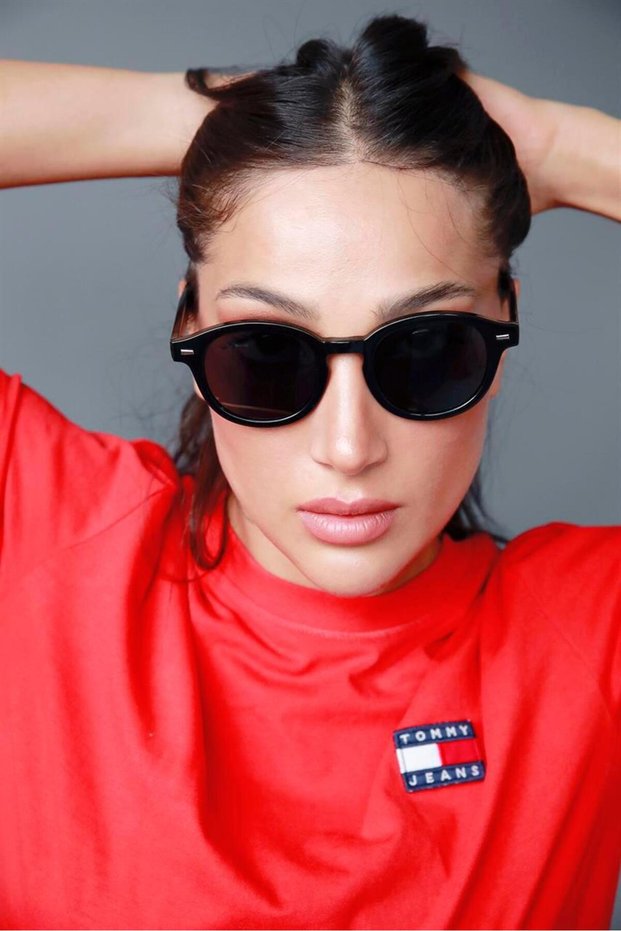 Simon Black Black Sunglasses