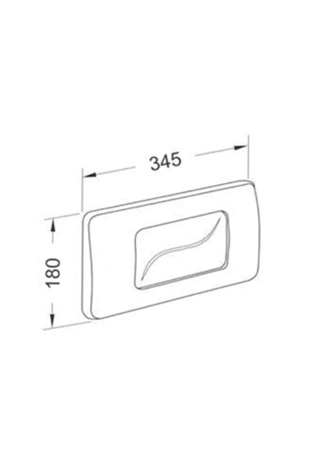 Vitra Uyumlu Gömme Rezervuar Kumanda Panel Kapağı (TEK KADEMELİ MAT KROM) - 4