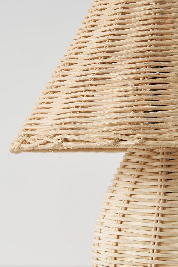 Sollın Rattan Hasır Abajur Masa Lambası - 7