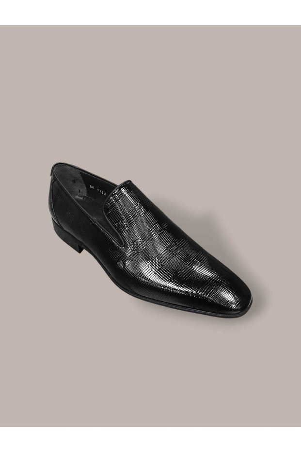 S1453 Black Laser Patent Leather Shoes Wedding Engagement Special Occasion Cocktail Prom Suit Shoe