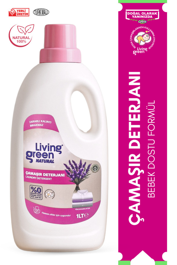 Living Green Natural Bebek Dostu Çamaşır Deterjanı – %100 Doğal, Hassas Ciltler Için, Cetrıs'den
