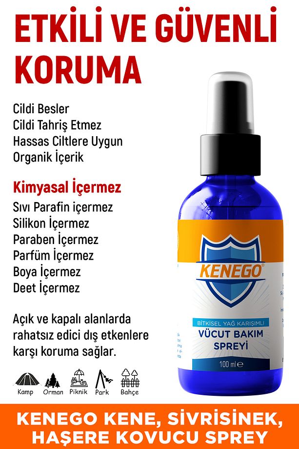 Doğal Kene, Sivrisinek ve Böcek Kovucu Bitkisel Karışımlı Sprey Losyon 100 ml - 3