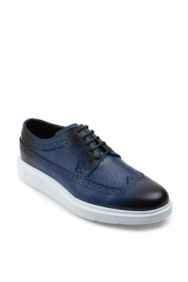 Genuine Leather Blue Comfort Casual Men's Shoes
