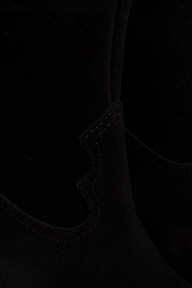 Hakiki Süet Siyah Kadın Bot - 4