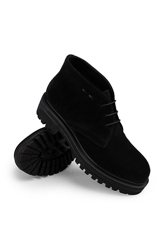 Hakiki Süet Siyah Kadın Bot - 5