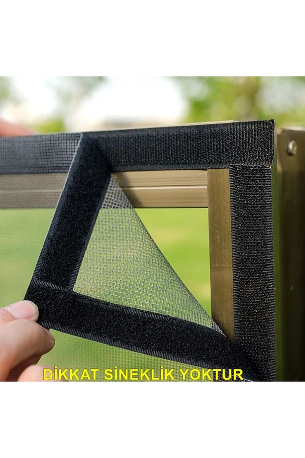 Yedek Cırtbant Tül Sineklik Cırt Bandı 2 Mt Yapışkanlı Siyah Cırt Bant 2 Cm Genişlik(TÜL YOKTUR) - 1