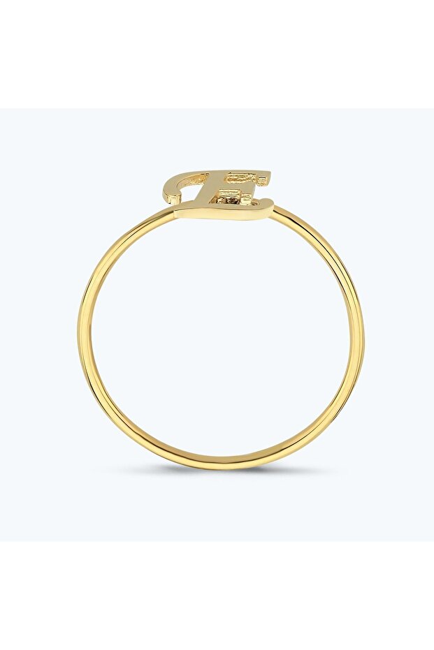 Altın E Harfi Yüzük - 4