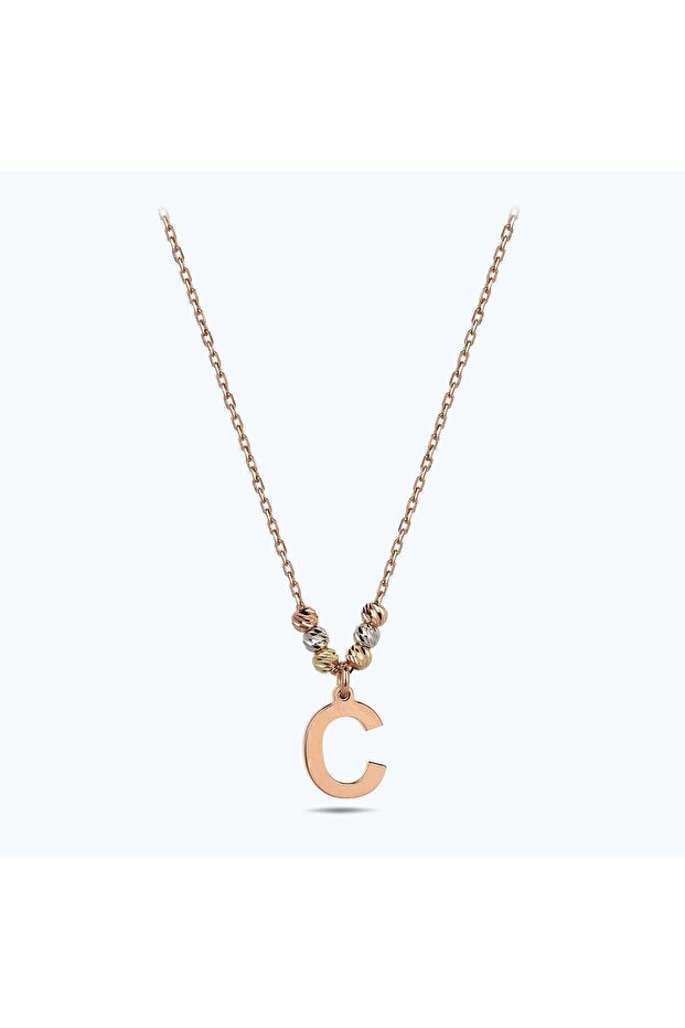 Altın C Harfi Kolye - 3