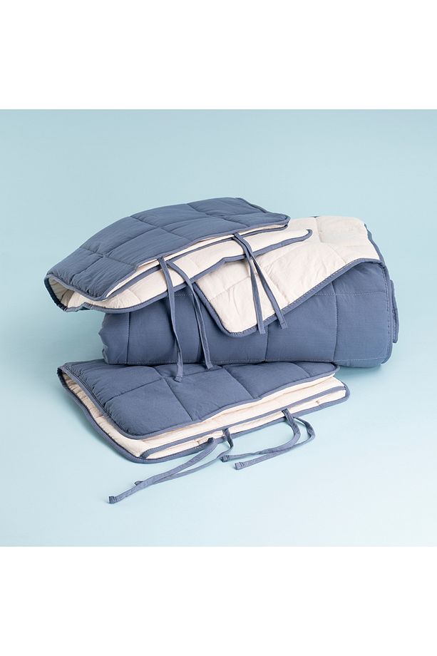 Kullanımı Kolay Tek Kişilik Yastık Alezi Ve Yorgan Seti 170x230 Cm Denim - Egeo Life Serisi - 5