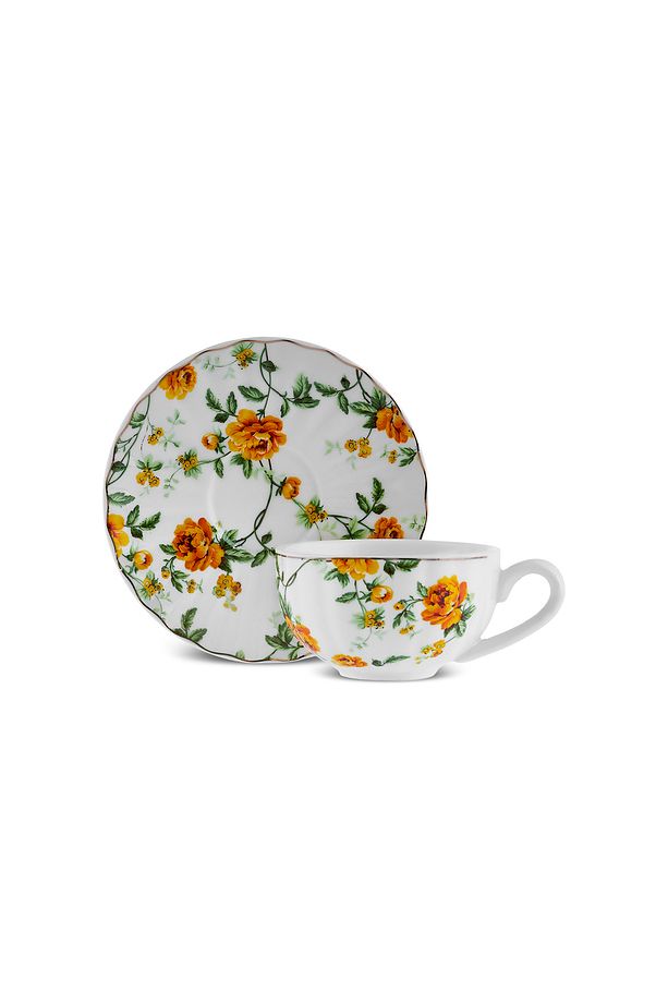 Flora 6 Kişilik Kahve Fincan Takımı 90 ml - 8