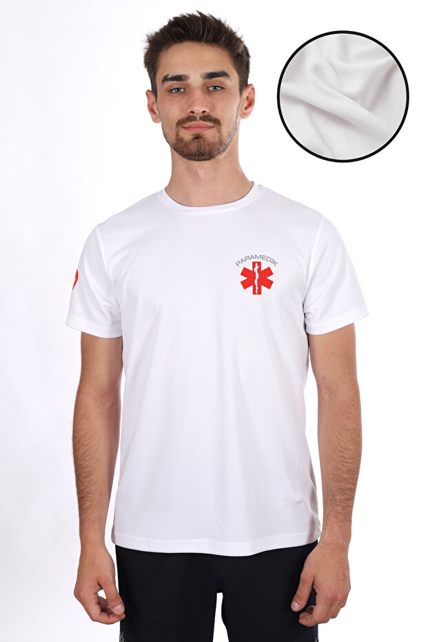 White Paramedic Dry Touch Crew Neck T-Shirt Unisex
