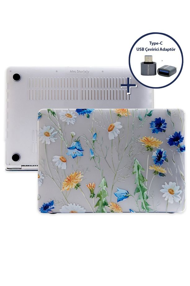 Macbook Pro Kılıf 13inç M1 M2 Çip Flower01nl A1706 A1708 A1989 A2159 A2251 A2289 A2338 Uyumlu - 1