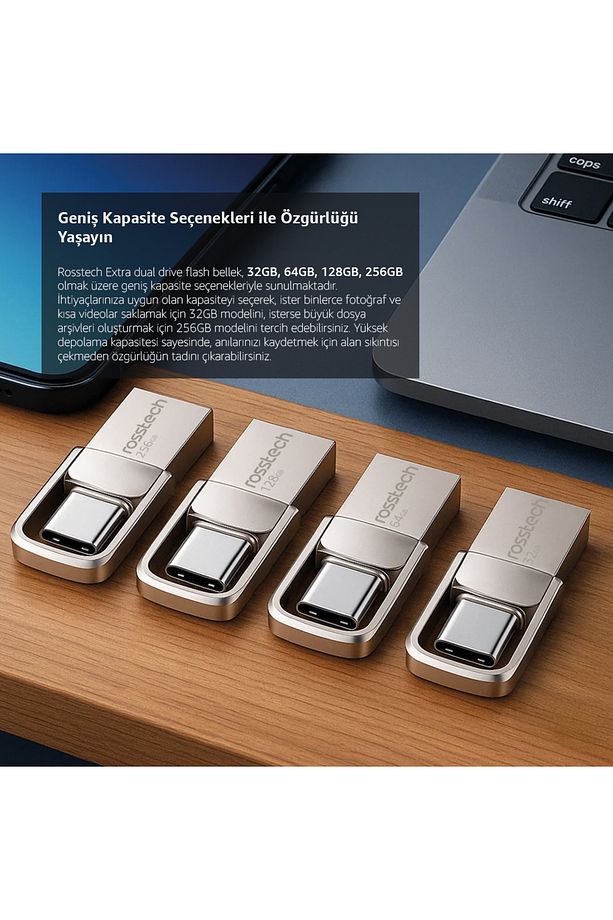 Extra Dual Drive 256gb Usb 3.2 Gen1 To Type-c 150mb-sn Flash Bellek - 3