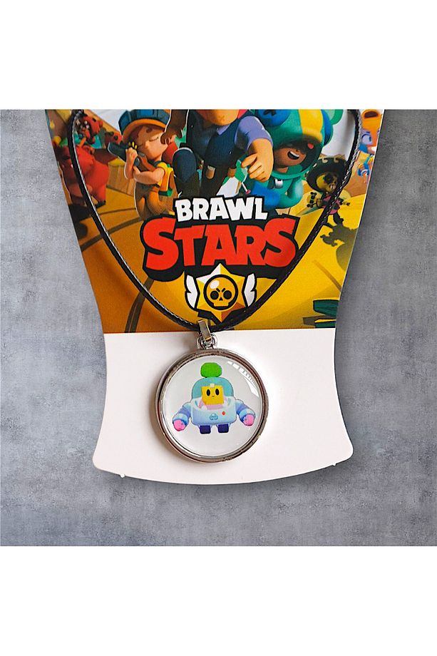 Sprout Temalı Brawl Stars Ayarlanabilir Ipli Asansör Sistemli Kartlı Kolye - 7