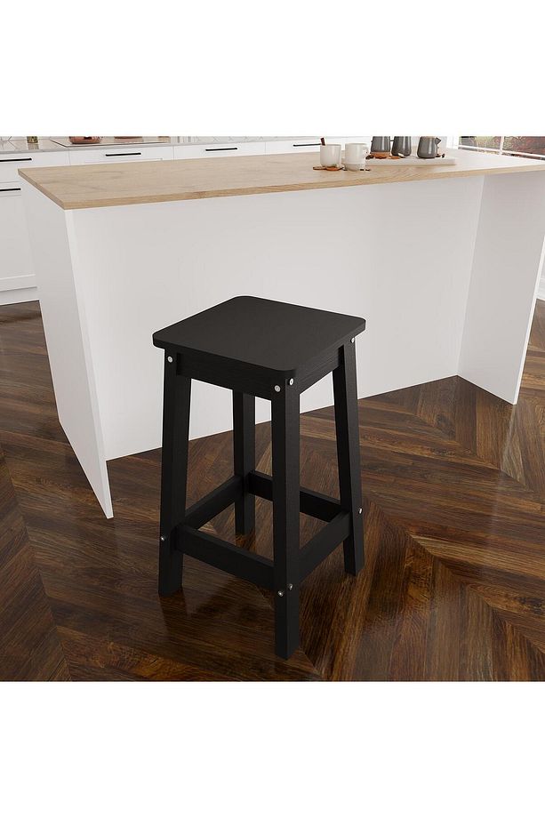 Aster Z4010 Tabure Şık ve Dayanıklı Sunta Bar Taburesi – Siyah - 5