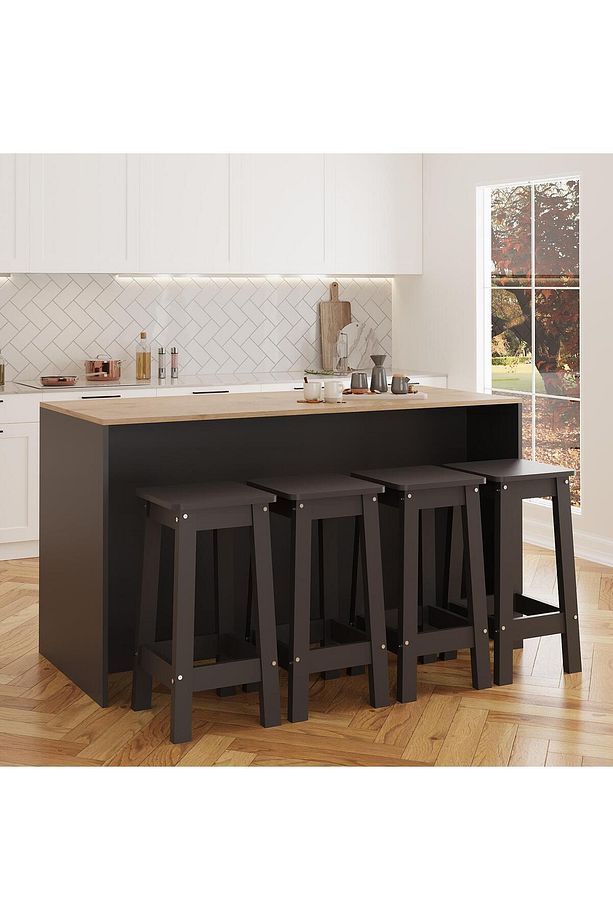 Aster Z4030 Tabure Şık ve Dayanıklı Sunta Bar Taburesi – Antrasit - 6