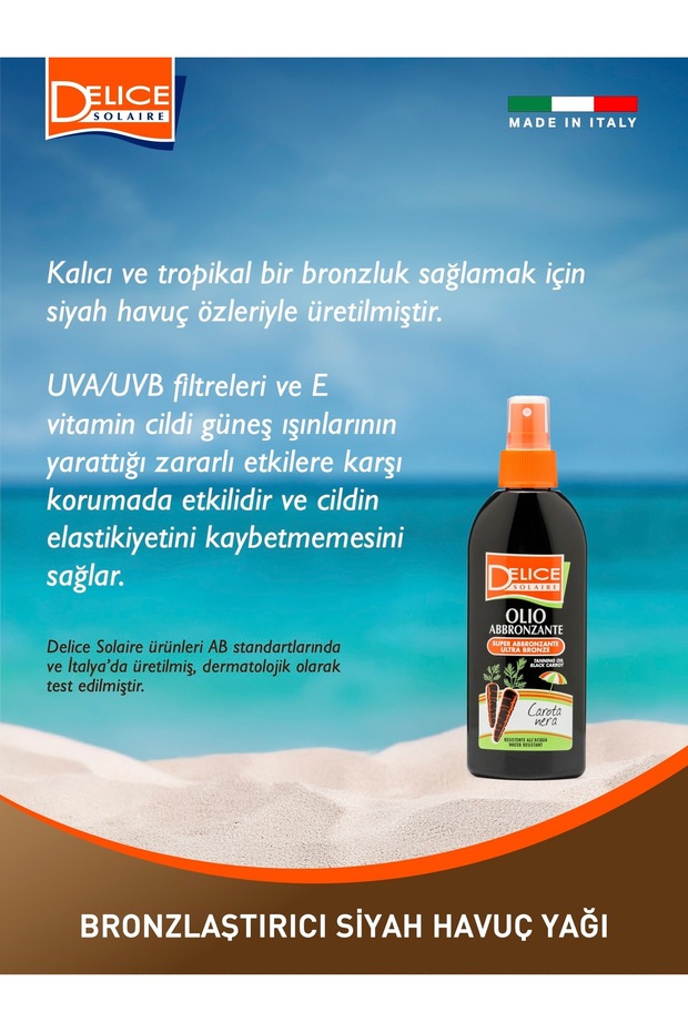 Delice Siyah Havuç Yağı 150 ml - Yoğun Bronzlaştırıcı - 4