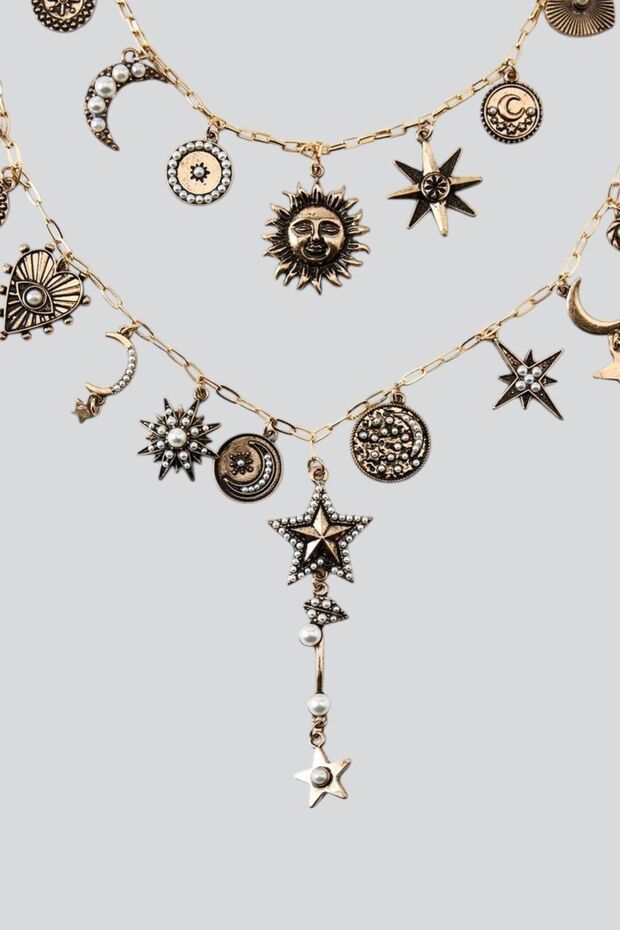 Çoklu Figürlü Tasarım Kolye - 4