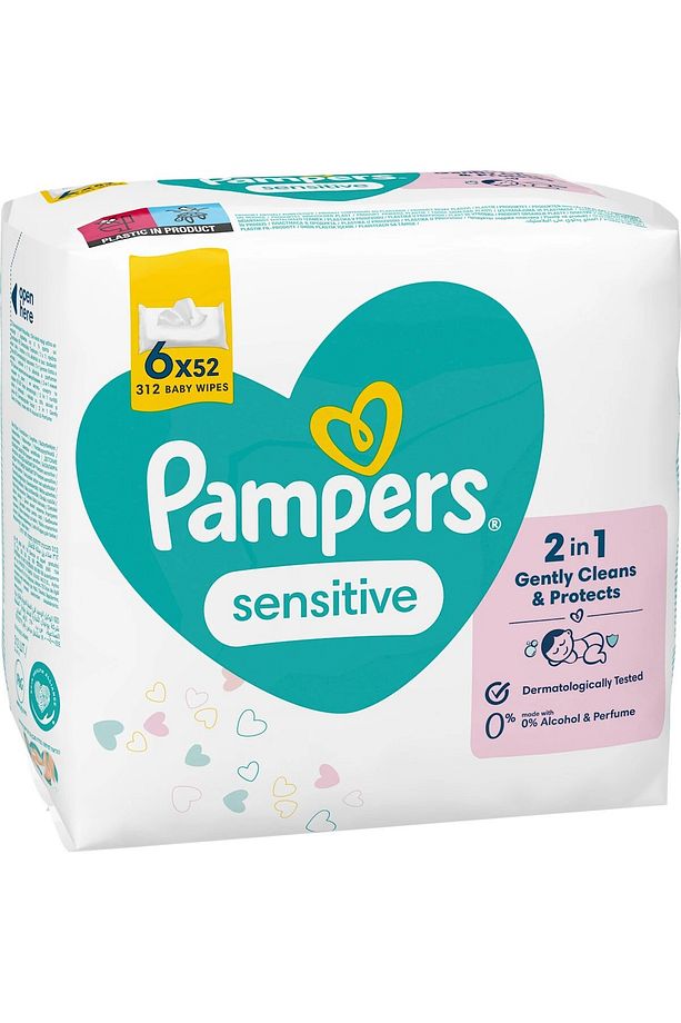 Sensitive Islak Havlu Mendil Hassas Ciltler Için Bitki Bazlı Kokusuz (6 LI SET) 312 Yaprak - 3