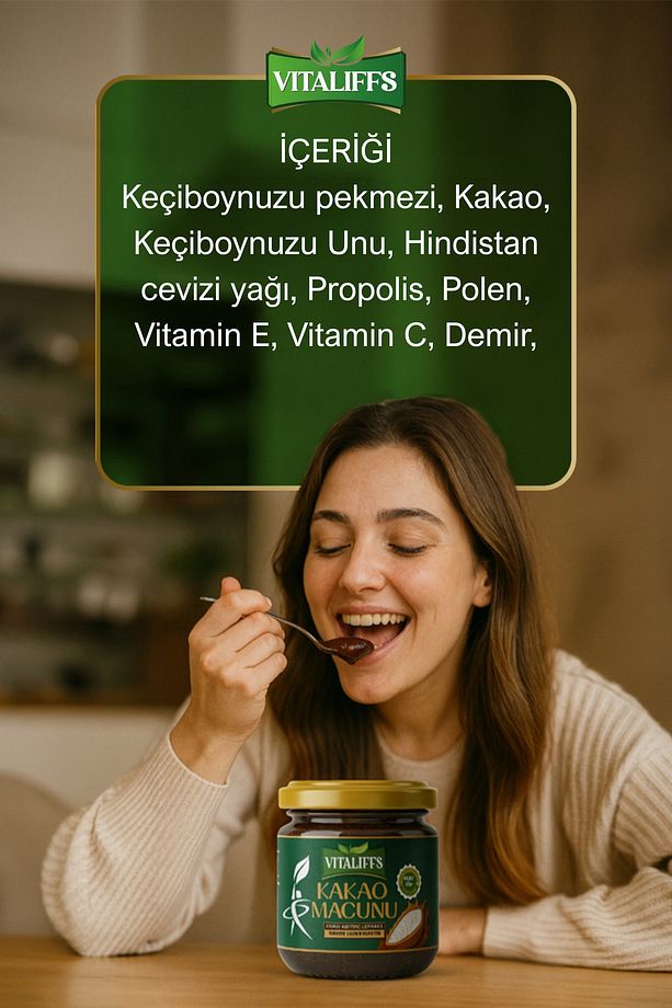 Kakaolu Pekmez Vitamin Arı Sütü Bitkisel Karışımlı Macun 250 gr - 4