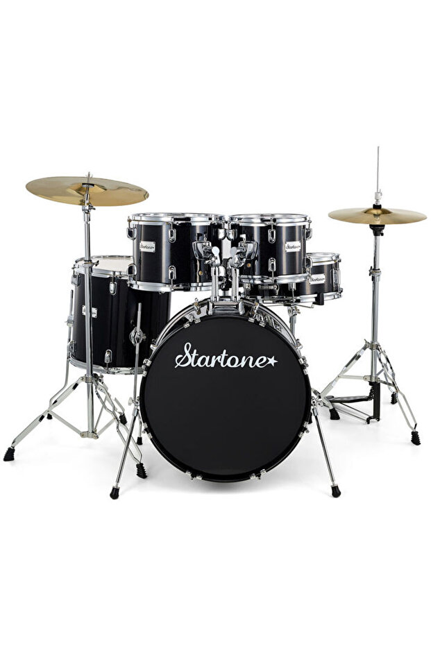 Startone Star Drum Set Studio Black Drum Set - 2