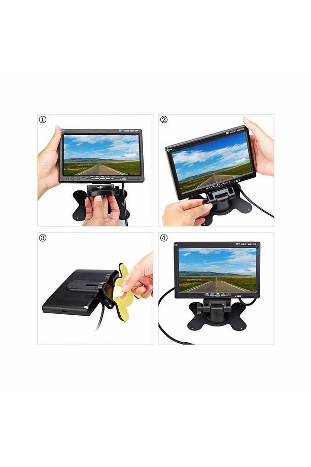 AEMPART Araç geri görüş kamera ve monitör seti seti 7 inc tek bölge - 3