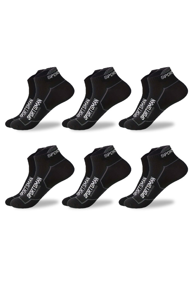 6 Pairs Breathable Sweat Absorbent Running Football Men's Short Sports Socks for Fitness Training