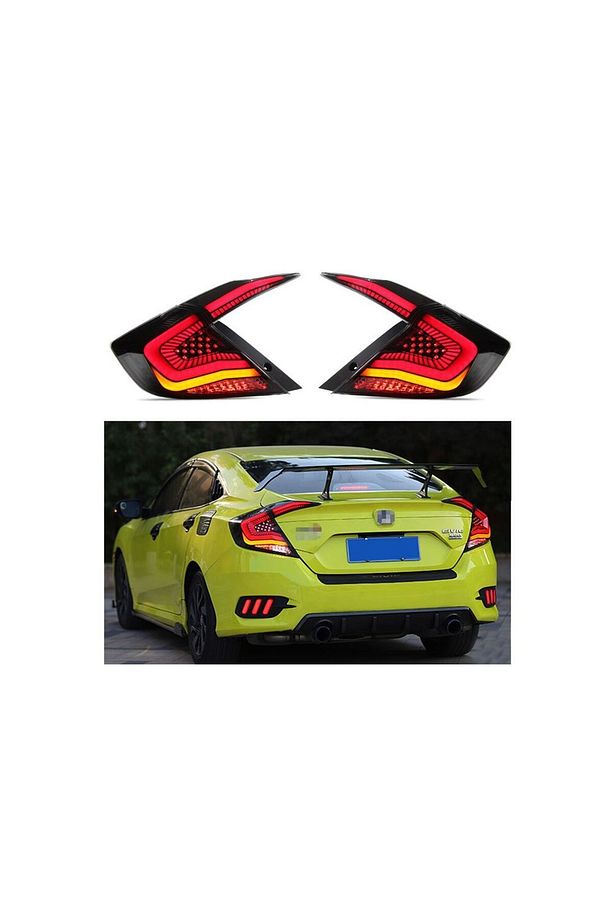 Honda Civic Fc5 Stop Lambası Ledli Omurga Model Siyah 2016 / 2023 - 3