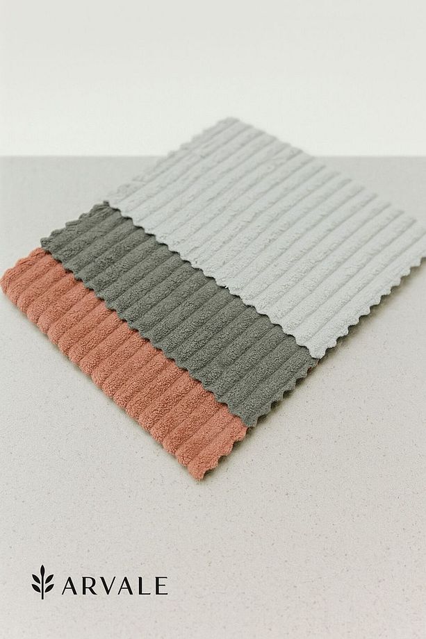 3 Adet Çizgi Desenli Mikrofiber Banyo Havlusu | Banyo Havlu - 1