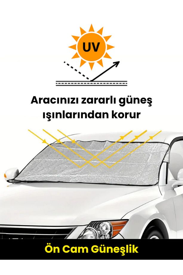 Metalize Ön Cam Güneşliği 140x70 - 4