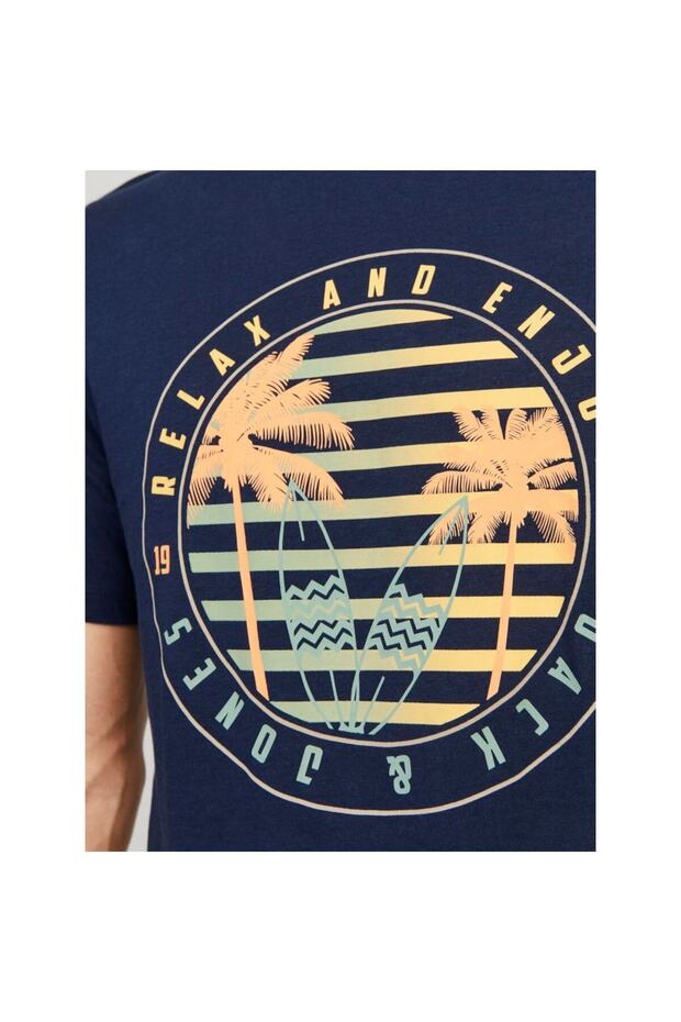 Jjsummer Vıbe Tee Ss Crew Neck Ln Erkek T-shırt - 3
