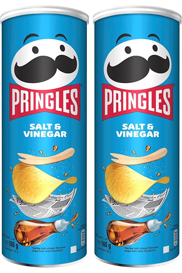 Salt & Vinegar Flavour - Potato Chips - 165g Pack of 2 Cans
