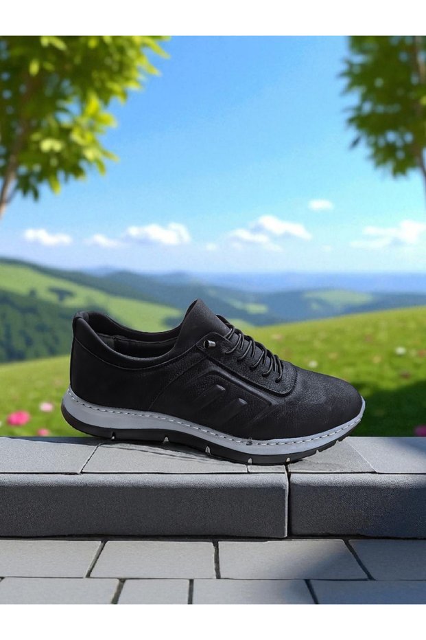 Konay Iy58 Genuine Nubuck Leather Orthopedic Men's Shoes