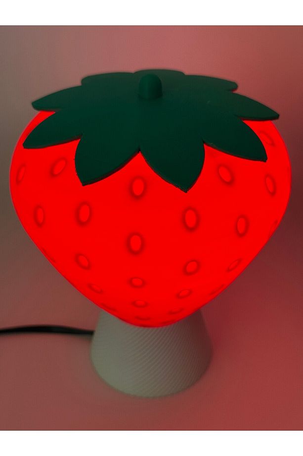 ABAJUR ÇİLEK-FRULAMP-ÇİLEK KOKULU RÜYALAR MASA GECE LAMBASI - 5
