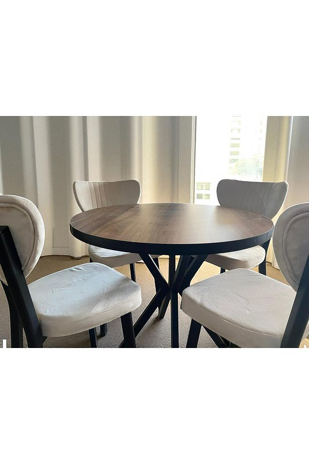 MUTFAK MASA TAKIMI,YUVARLAK MASA TAKIMI ,4KİŞİLİK MASA TAKIMI BALKON SETİ,ÇEVİZ  MASA TAKIMI - 1