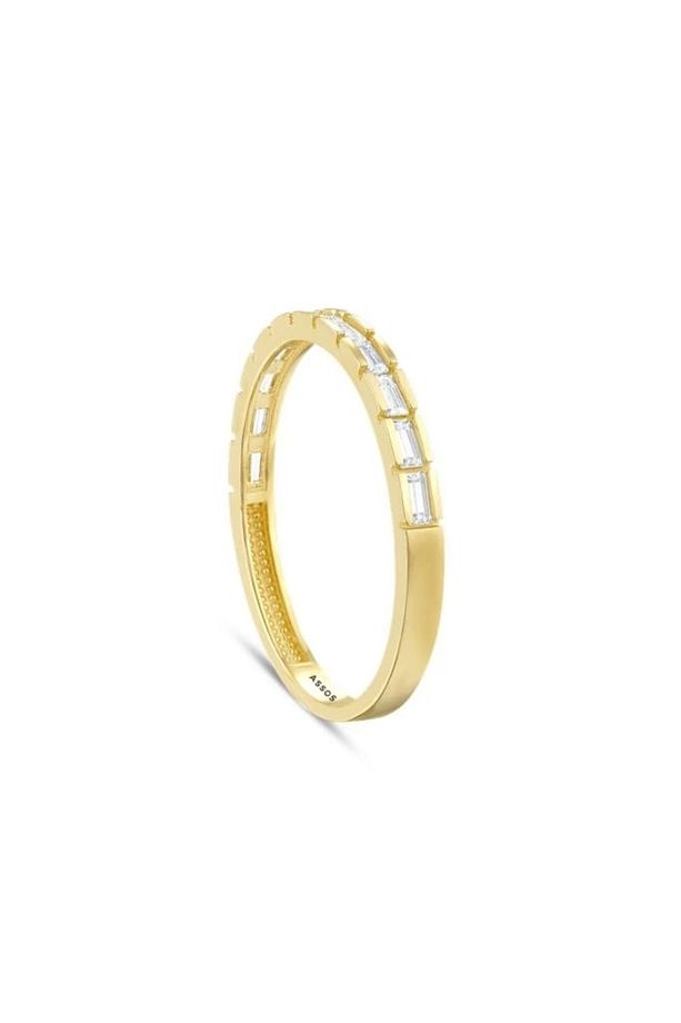 Taşlı Tasarım Altın Yüzük - 14k - 1.18gr - 2