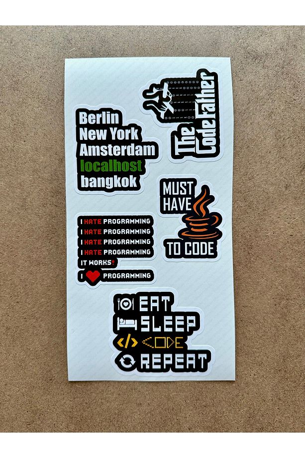 Yazılım & Yazılımcı Software Developer Laptop Notebook Tablet Etiket Sticker Set P41 - 4