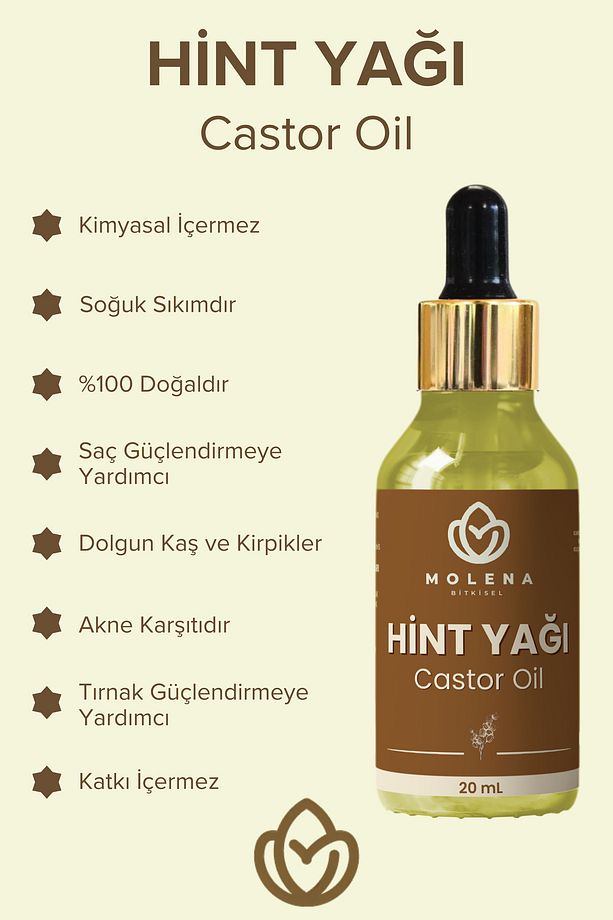 Saç Ve Cilt Bakım Seti - Hint Yağı (20 ML) Ve Biberiye Suyu (50 ML) %100 Saf Ve Doğal - 6