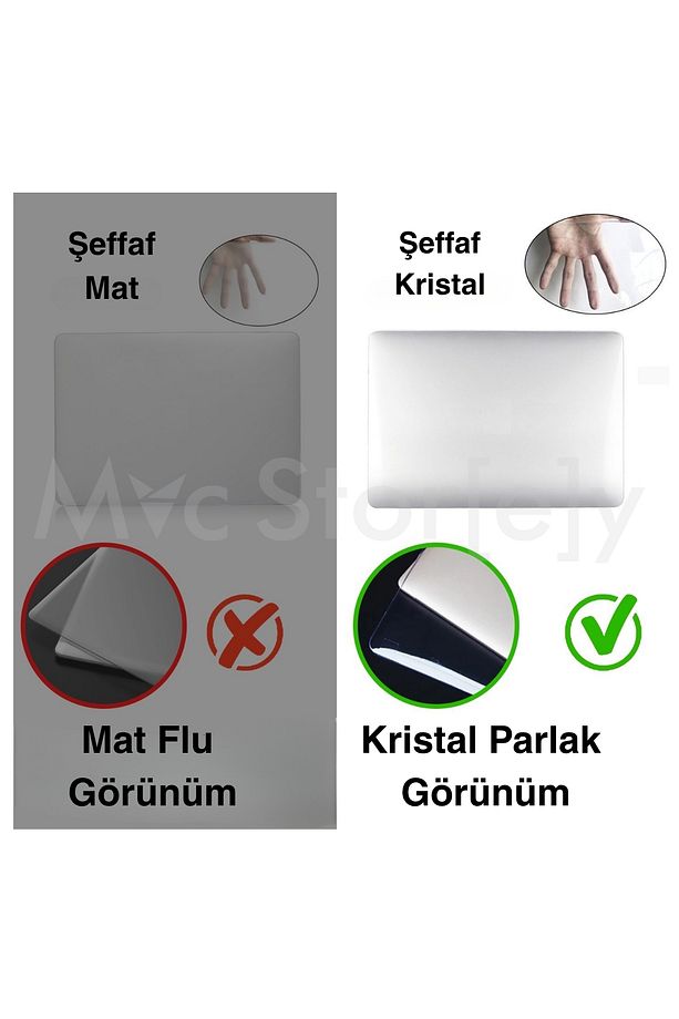 Macbook Pro Kılıf 14.2inç M1 M2 M3 M4 Çip Kristal (14" PRO) A2442 A2779 A2992 A2918 A3112 A3401 - 8