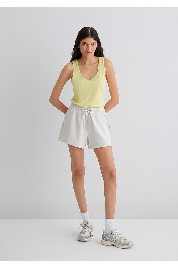 Bej Tencel Tm Modal Şort 1410154-83746 - 2
