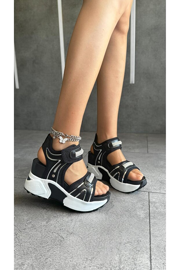 Liu Siyah Sandalet - 1