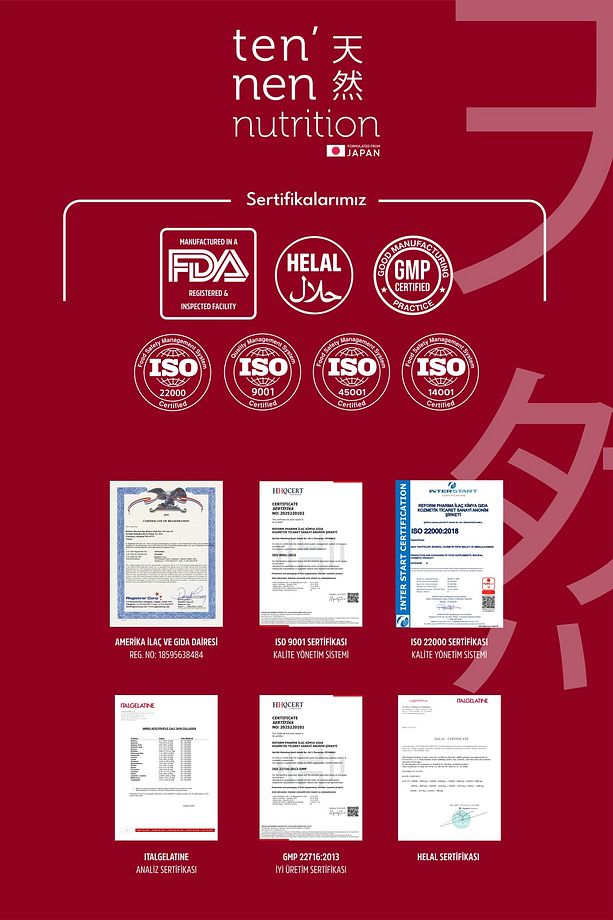 4 Tip Kolajen, Tip 1, Tip 2, Tip 3, Tip 5, C Vitamini, Çinko, Koenzim Q10, Selenyum, B12 , 30 Tablet - 4